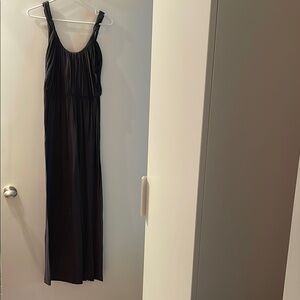 J. Crew Black Sleeveless Scoop Neck Maxi Gown